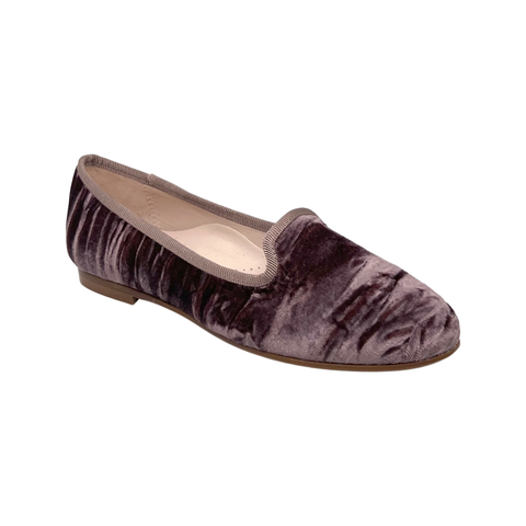 Beberlis Taupe Velvet Wave Flat
