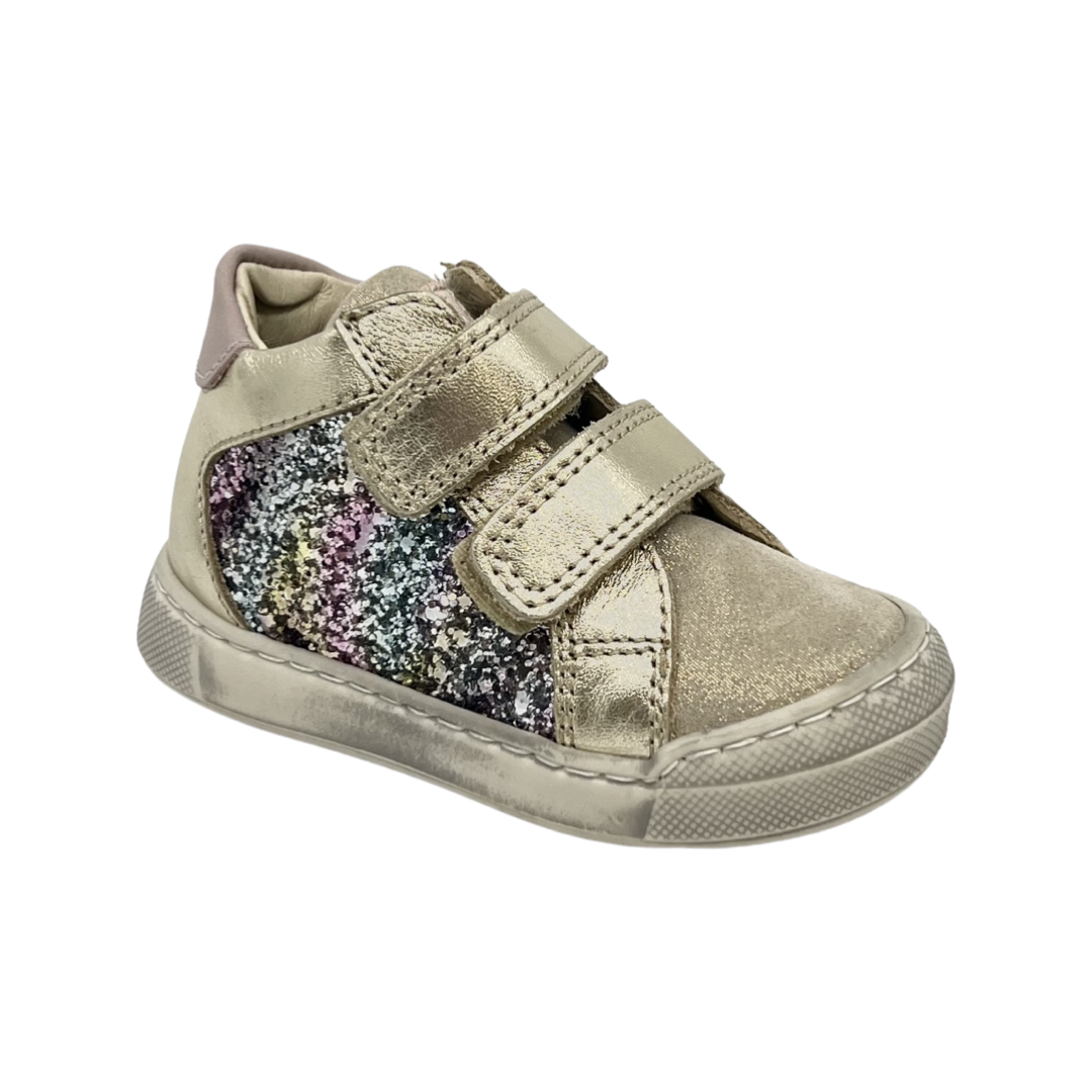 Falcotto Glitter Double Velcro Sneaker- Patiula