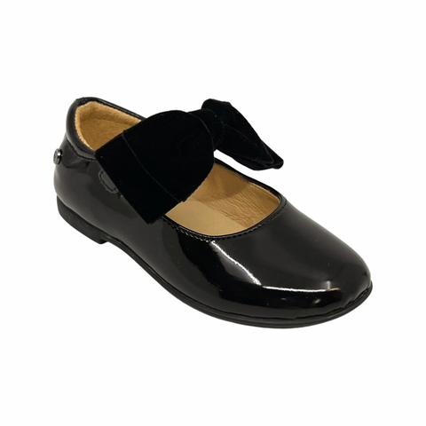Naturino Black Patent Mary Jane with Bow- Kelie
