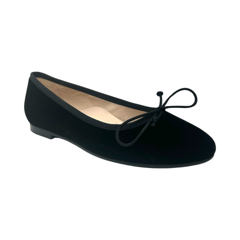 Beberlis Black Velvet Ballet Flat