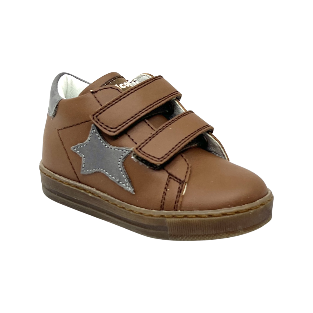 Falcotto Luggage/Gray Double Velcro Star Sneaker-Sasha