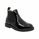 Naturino Black Patent Elastic Bootie -Arthur