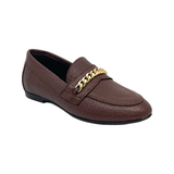 Blublonc Marsala Embossed Chain Loafer