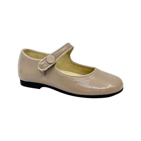 Andanines Taupe Patent Mary Jane